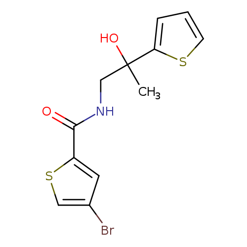 4-bromo-N-[2-hydroxy-2-(thiophen-2-yl)propyl]thiophene-2-carboxamide
