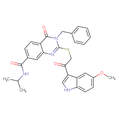 3-benzyl-2-{[2-(5-methoxy-1H-indol-3-yl)-2-oxoethyl]sulfanyl}-4-oxo-N-(propan-2-yl)-3,4-dihydroquinazoline-7-carboxamide