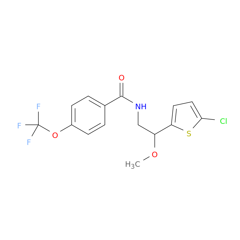 N-[2-(5-chlorothiophen-2-yl)-2-methoxyethyl]-4-(trifluoromethoxy)benzamide