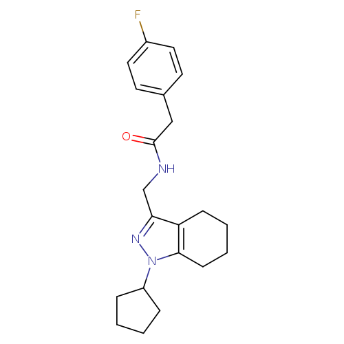 N-[(1-cyclopentyl-4,5,6,7-tetrahydro-1H-indazol-3-yl)methyl]-2-(4-fluorophenyl)acetamide