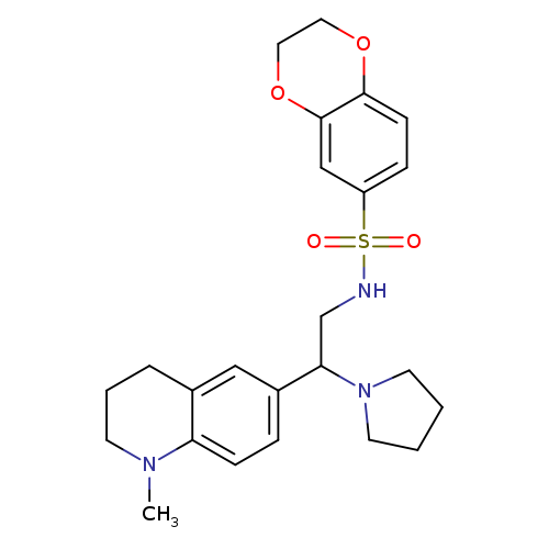 N-[2-(1-methyl-1,2,3,4-tetrahydroquinolin-6-yl)-2-(pyrrolidin-1-yl)ethyl]-2,3-dihydro-1,4-benzodioxine-6-sulfonamide