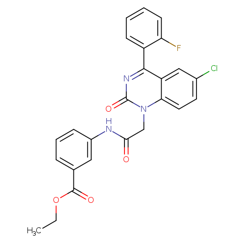ethyl 3-{2-[6-chloro-4-(2-fluorophenyl)-2-oxo-1,2-dihydroquinazolin-1-yl]acetamido}benzoate