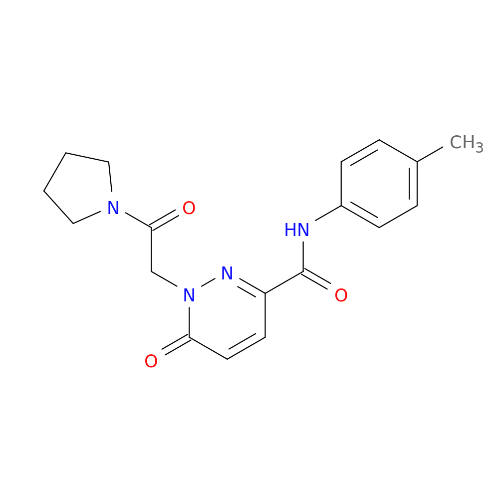 N-(4-methylphenyl)-6-oxo-1-[2-oxo-2-(pyrrolidin-1-yl)ethyl]-1,6-dihydropyridazine-3-carboxamide