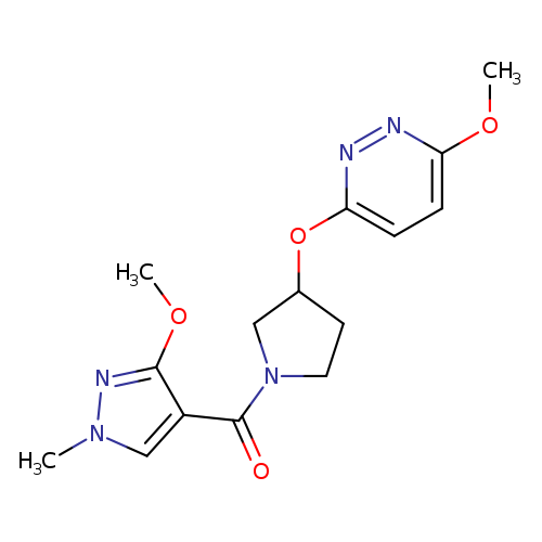 3-methoxy-6-{[1-(3-methoxy-1-methyl-1H-pyrazole-4-carbonyl)pyrrolidin-3-yl]oxy}pyridazine