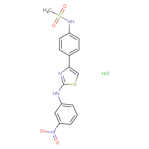 N-(4-{2-[(3-nitrophenyl)amino]-1,3-thiazol-4-yl}phenyl)methanesulfonamide hydrochloride