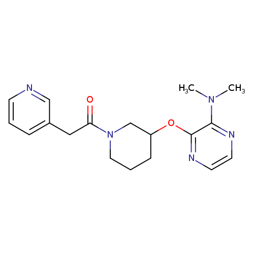 1-(3-{[3-(dimethylamino)pyrazin-2-yl]oxy}piperidin-1-yl)-2-(pyridin-3-yl)ethan-1-one