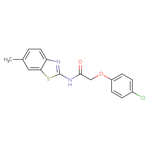 2-(4-chlorophenoxy)-N-(6-methyl-1,3-benzothiazol-2-yl)acetamide