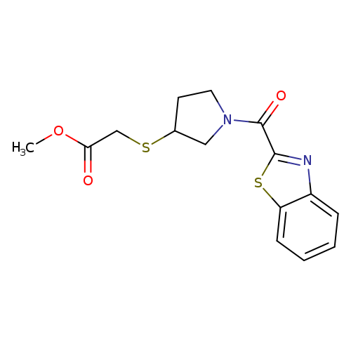 methyl 2-{[1-(1,3-benzothiazole-2-carbonyl)pyrrolidin-3-yl]sulfanyl}acetate