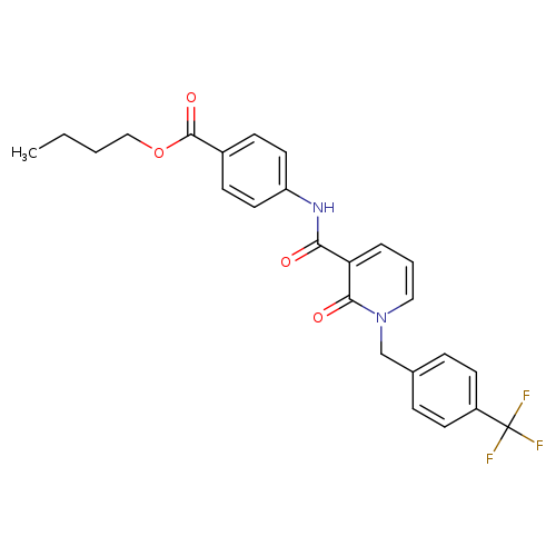 butyl 4-(2-oxo-1-{[4-(trifluoromethyl)phenyl]methyl}-1,2-dihydropyridine-3-amido)benzoate