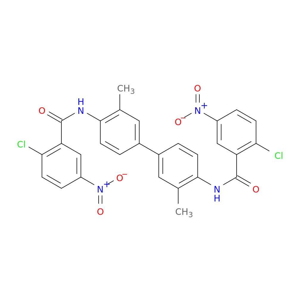 2-chloro-N-[4'-(2-chloro-5-nitrobenzamido)-3,3'-dimethyl-[1,1'-biphenyl]-4-yl]-5-nitrobenzamide