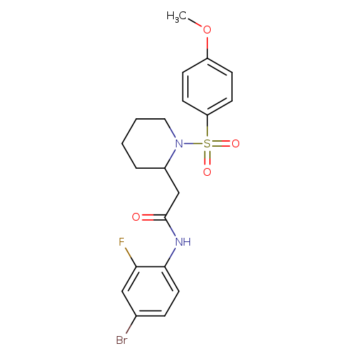 N-(4-bromo-2-fluorophenyl)-2-[1-(4-methoxybenzenesulfonyl)piperidin-2-yl]acetamide