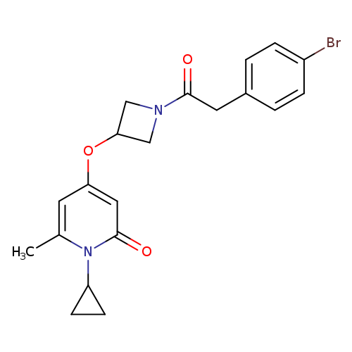 4-({1-[2-(4-bromophenyl)acetyl]azetidin-3-yl}oxy)-1-cyclopropyl-6-methyl-1,2-dihydropyridin-2-one