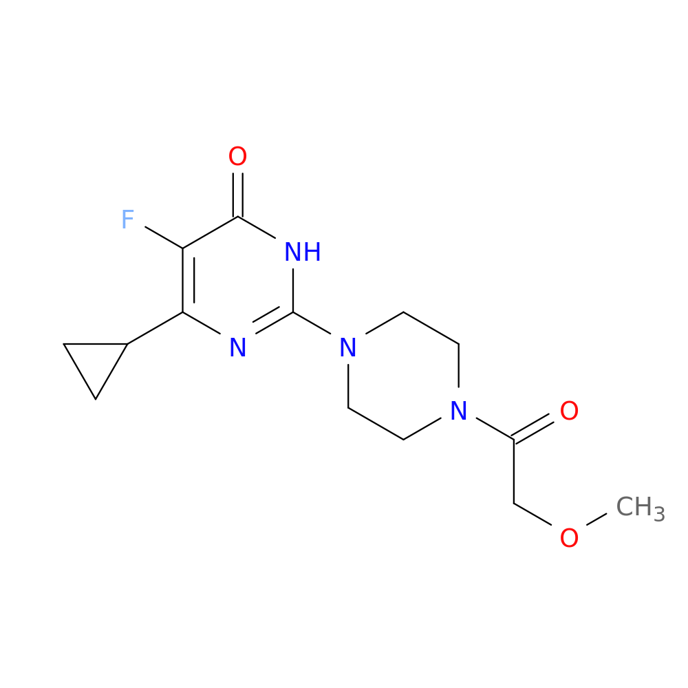 6-cyclopropyl-5-fluoro-2-[4-(2-methoxyacetyl)piperazin-1-yl]-3,4-dihydropyrimidin-4-one