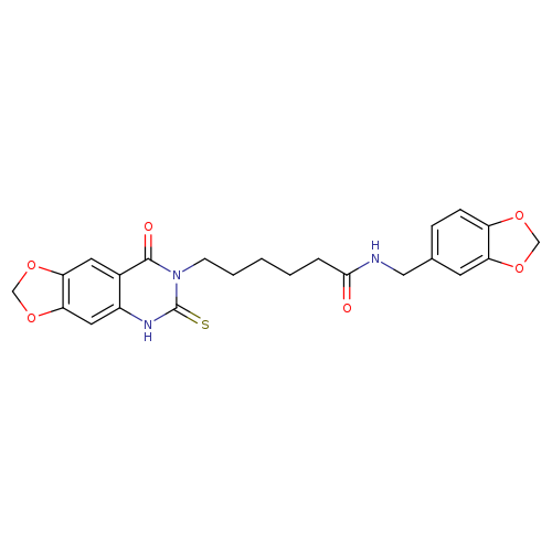 N-[(2H-1,3-benzodioxol-5-yl)methyl]-6-{8-oxo-6-sulfanylidene-2H,5H,6H,7H,8H-[1,3]dioxolo[4,5-g]quinazolin-7-yl}hexanamide