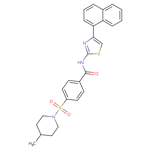 4-[(4-methylpiperidin-1-yl)sulfonyl]-N-[4-(naphthalen-1-yl)-1,3-thiazol-2-yl]benzamide