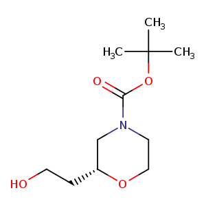 4-Morpholinecarboxylic acid, 2-(2-hydroxyethyl)-, 1,1-dimethylethyl ester, (R)- (9CI)