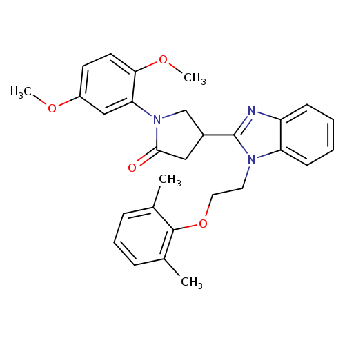 1-(2,5-dimethoxyphenyl)-4-{1-[2-(2,6-dimethylphenoxy)ethyl]-1H-1,3-benzodiazol-2-yl}pyrrolidin-2-one
