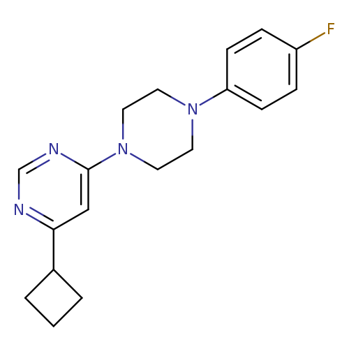4-cyclobutyl-6-[4-(4-fluorophenyl)piperazin-1-yl]pyrimidine