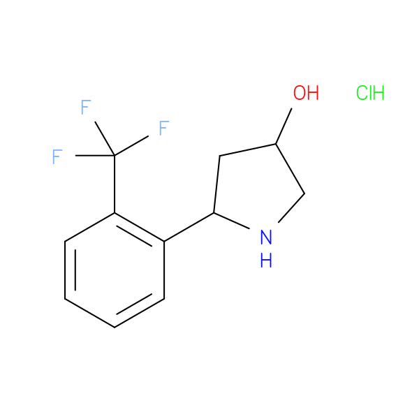 5-[2-(trifluoromethyl)phenyl]pyrrolidin-3-ol hydrochloride