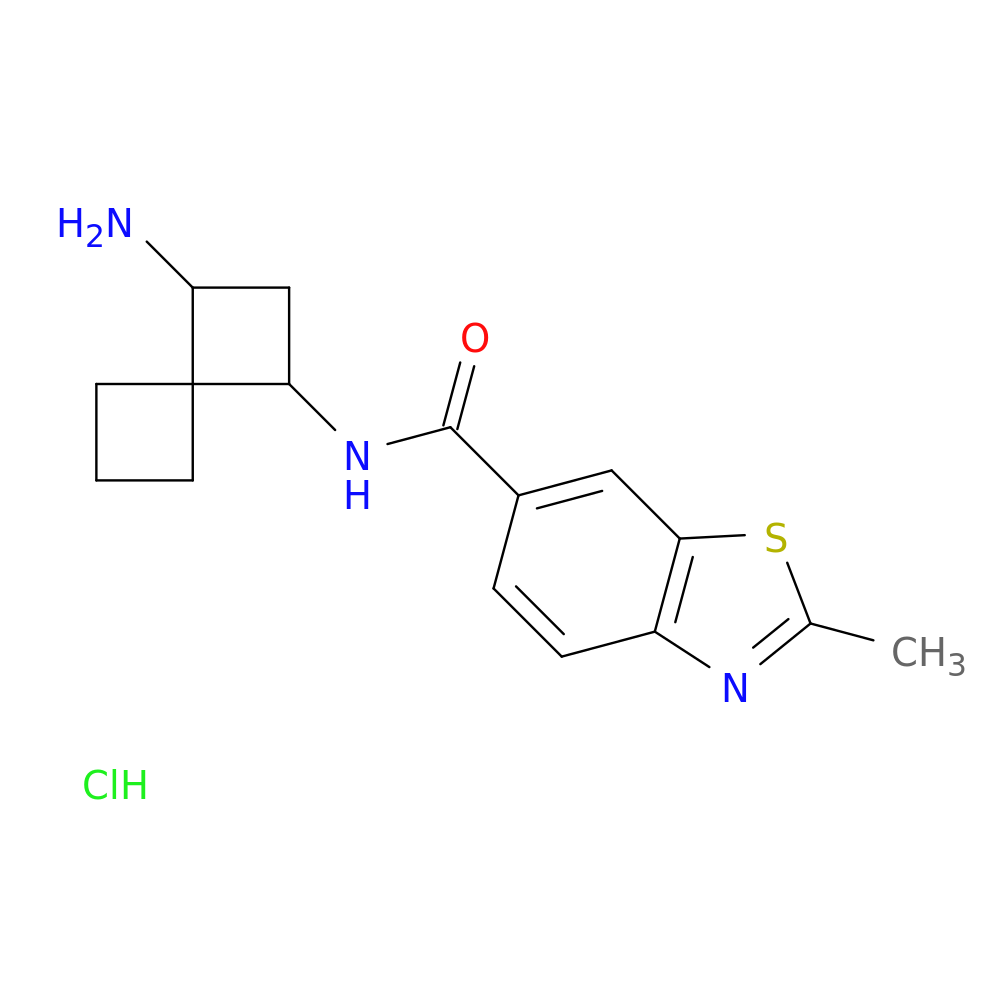 N-{3-aminospiro[3.3]heptan-1-yl}-2-methyl-1,3-benzothiazole-6-carboxamide hydrochloride