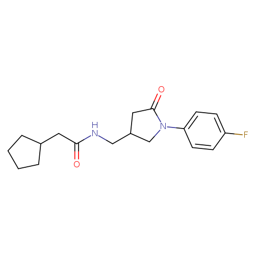 2-cyclopentyl-N-{[1-(4-fluorophenyl)-5-oxopyrrolidin-3-yl]methyl}acetamide