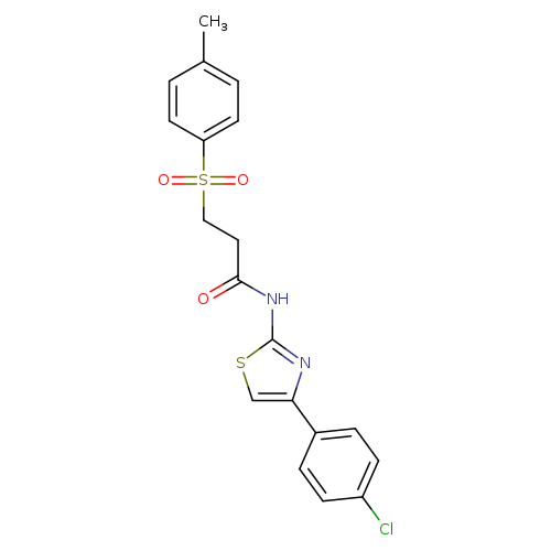 N-[4-(4-chlorophenyl)-1,3-thiazol-2-yl]-3-(4-methylbenzenesulfonyl)propanamide
