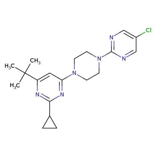 4-tert-butyl-6-[4-(5-chloropyrimidin-2-yl)piperazin-1-yl]-2-cyclopropylpyrimidine