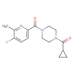 1-cyclopropanecarbonyl-4-(5-fluoro-6-methylpyridine-2-carbonyl)piperazine