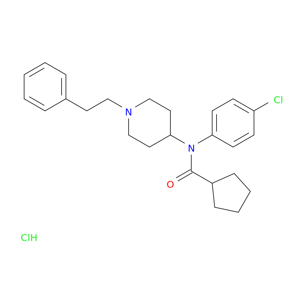 N-(4-chlorophenyl)-N-(1-phenethylpiperidin-4-yl)cyclopentanecarboxamide,monohydrochloride