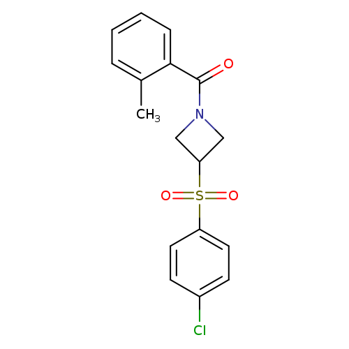 3-(4-chlorobenzenesulfonyl)-1-(2-methylbenzoyl)azetidine