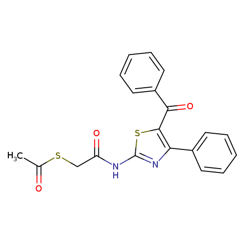 2-(acetylsulfanyl)-N-(5-benzoyl-4-phenyl-1,3-thiazol-2-yl)acetamide