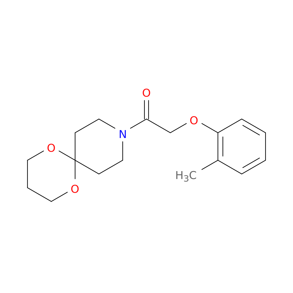 1-{1,5-dioxa-9-azaspiro[5.5]undecan-9-yl}-2-(2-methylphenoxy)ethan-1-one
