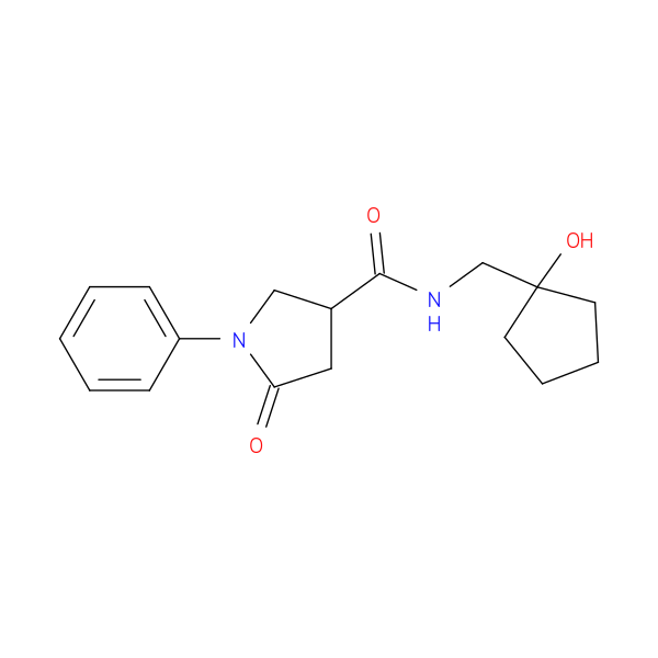 N-[(1-hydroxycyclopentyl)methyl]-5-oxo-1-phenylpyrrolidine-3-carboxamide
