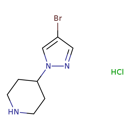 Piperidine, 4-(4-bromo-1H-pyrazol-1-yl)-, hydrochloride (1:1)