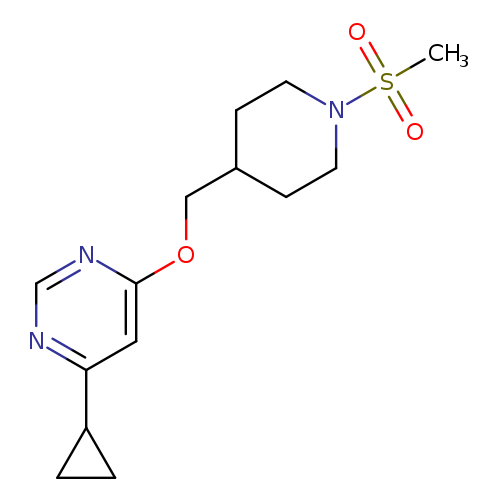 4-cyclopropyl-6-[(1-methanesulfonylpiperidin-4-yl)methoxy]pyrimidine