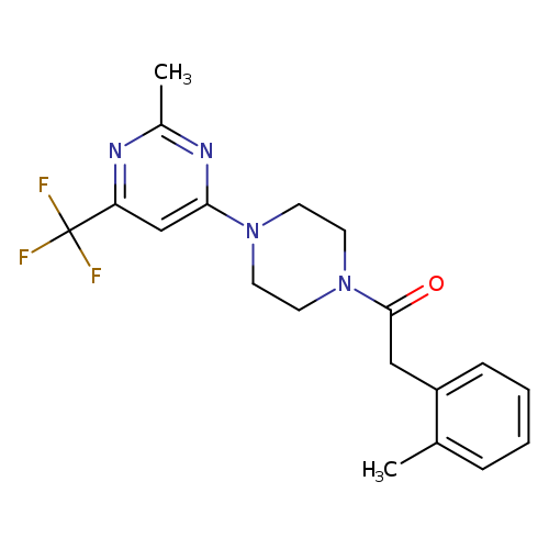 1-{4-[2-methyl-6-(trifluoromethyl)pyrimidin-4-yl]piperazin-1-yl}-2-(2-methylphenyl)ethan-1-one