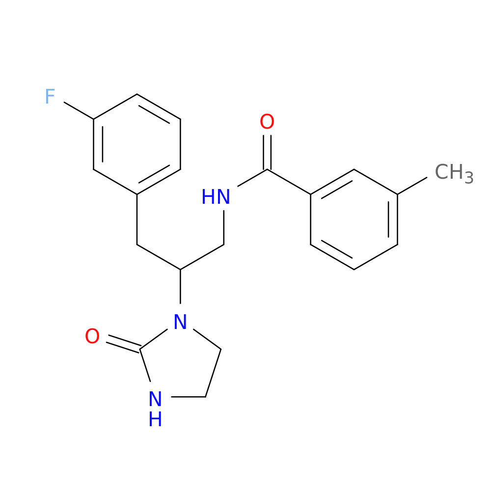 N-[3-(3-fluorophenyl)-2-(2-oxoimidazolidin-1-yl)propyl]-3-methylbenzamide