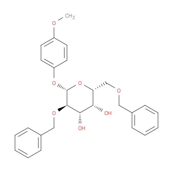 (2R,3R,4S,5R,6S)-5-(Benzyloxy)-2-((benzyloxy)methyl)-6-(4-methoxyphenoxy)tetrahydro-2H-pyran-3,4-diol