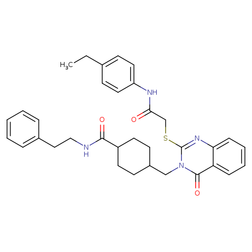 4-{[2-({[(4-ethylphenyl)carbamoyl]methyl}sulfanyl)-4-oxo-3,4-dihydroquinazolin-3-yl]methyl}-N-(2-phenylethyl)cyclohexane-1-carboxamide