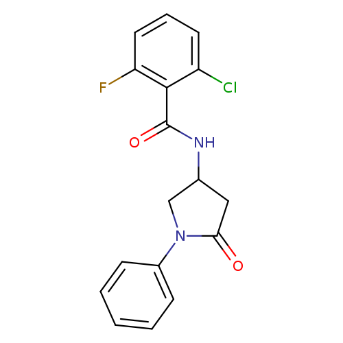 2-chloro-6-fluoro-N-(5-oxo-1-phenylpyrrolidin-3-yl)benzamide