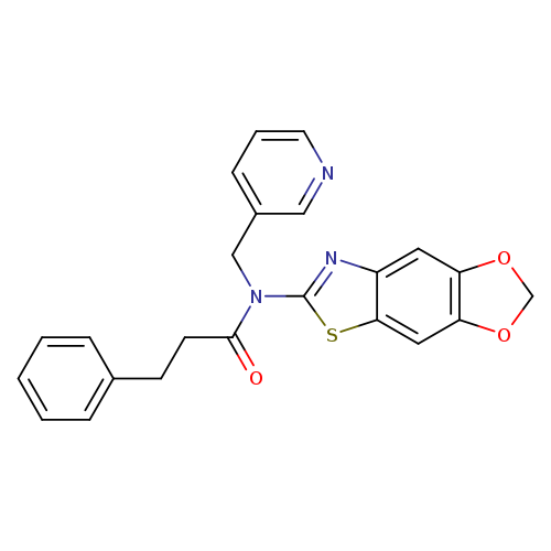 N-{4,6-dioxa-10-thia-12-azatricyclo[7.3.0.0^{3,7}]dodeca-1(9),2,7,11-tetraen-11-yl}-3-phenyl-N-[(pyridin-3-yl)methyl]propanamide