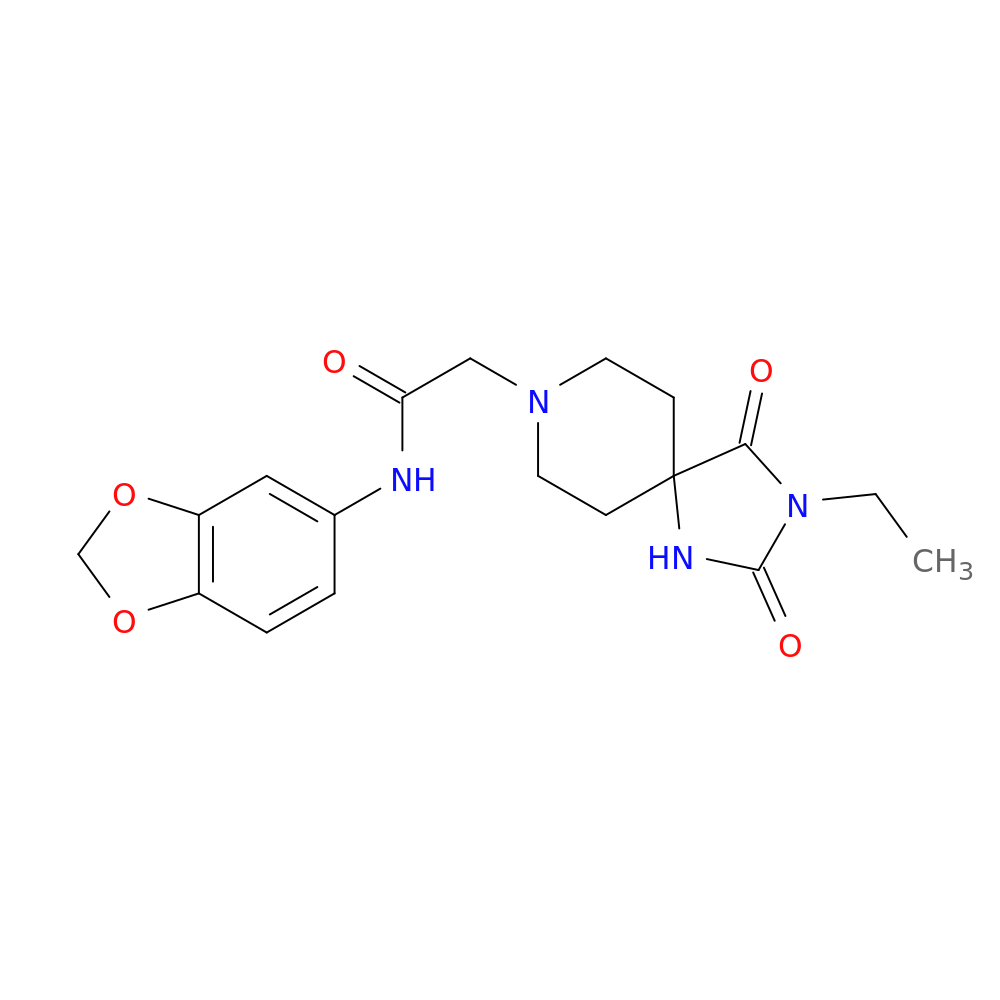 N-(2H-1,3-benzodioxol-5-yl)-2-{3-ethyl-2,4-dioxo-1,3,8-triazaspiro[4.5]decan-8-yl}acetamide