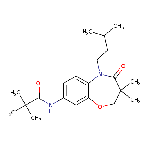 N-[3,3-dimethyl-5-(3-methylbutyl)-4-oxo-2,3,4,5-tetrahydro-1,5-benzoxazepin-8-yl]-2,2-dimethylpropanamide
