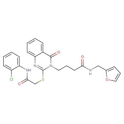 4-[2-({[(2-chlorophenyl)carbamoyl]methyl}sulfanyl)-4-oxo-3,4-dihydroquinazolin-3-yl]-N-[(furan-2-yl)methyl]butanamide