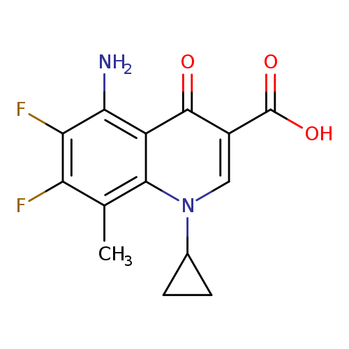 3-Quinolinecarboxylic acid, 5-amino-1-cyclopropyl-6,7-difluoro-1,4-dihydro-8-methyl-4-oxo-