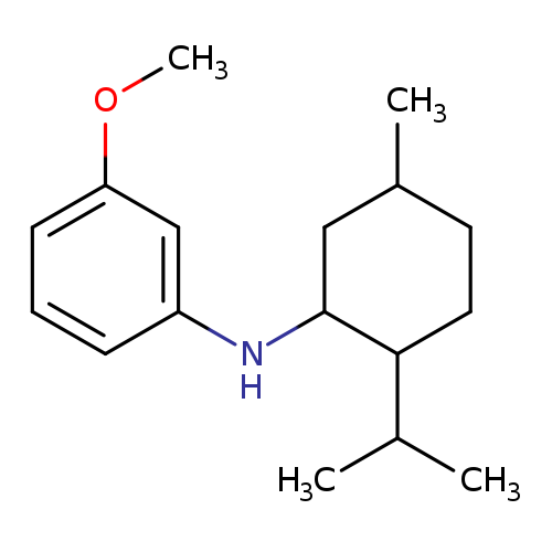 3-methoxy-N-[5-methyl-2-(propan-2-yl)cyclohexyl]aniline