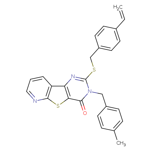 4-{[(4-ethenylphenyl)methyl]sulfanyl}-5-[(4-methylphenyl)methyl]-8-thia-3,5,10-triazatricyclo[7.4.0.0^{2,7}]trideca-1(9),2(7),3,10,12-pentaen-6-one