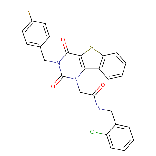 N-[(2-chlorophenyl)methyl]-2-{5-[(4-fluorophenyl)methyl]-4,6-dioxo-8-thia-3,5-diazatricyclo[7.4.0.0^{2,7}]trideca-1(9),2(7),10,12-tetraen-3-yl}acetamide