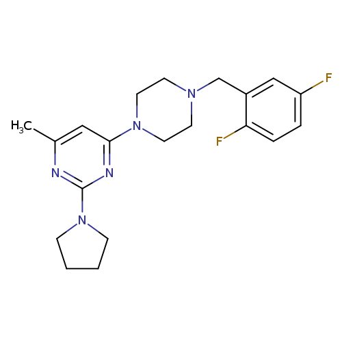 4-{4-[(2,5-difluorophenyl)methyl]piperazin-1-yl}-6-methyl-2-(pyrrolidin-1-yl)pyrimidine