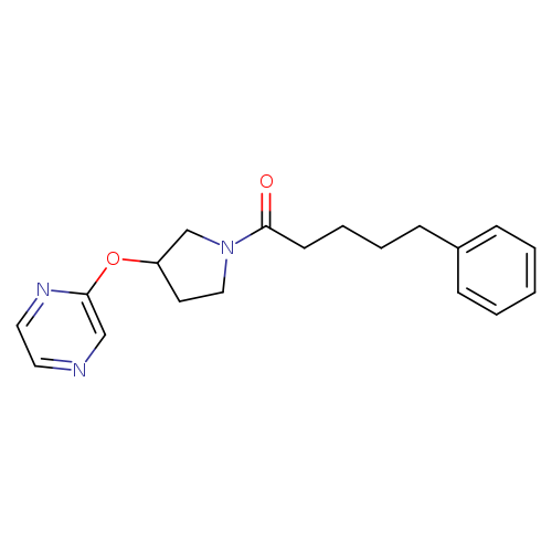 5-phenyl-1-[3-(pyrazin-2-yloxy)pyrrolidin-1-yl]pentan-1-one